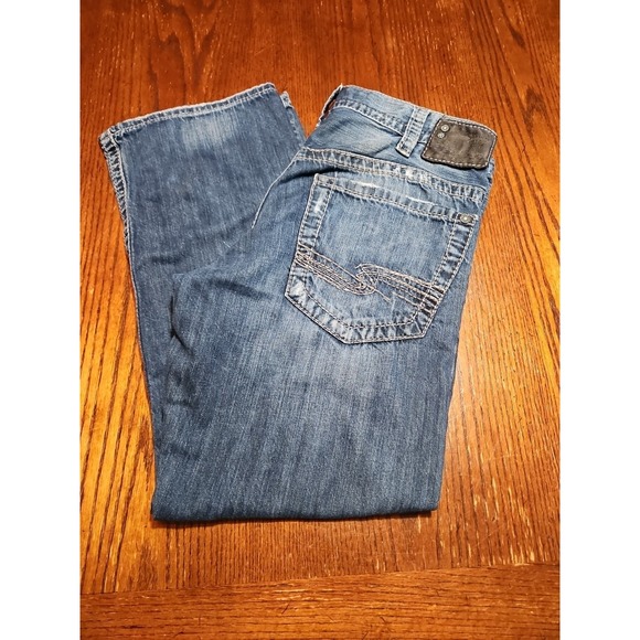 Silver Jeans Co. Mens 32x30 Gordie Loose Fit Straight Leg Blue Jeans (A737) - Picture 1 of 8